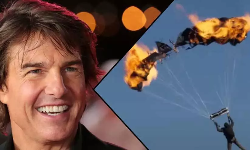 ഹെലികോപ്റ്ററിൽ നിന്ന് കത്തുന്ന പാരച്യൂട്ടിൽ 16 തവണ ജംപ് ചെയ്ത് വേൾഡ് റെക്കോഡ് സ്വന്തമാക്കി ടോം ക്രൂയിസ്
