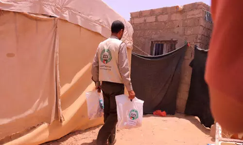 യ​മ​നി​ൽ മാം​സം വി​ത​ര​ണം ചെ​യ്ത് കു​വൈ​ത്ത് സ​ക്കാ​ത്ത് ഹൗ​സ്