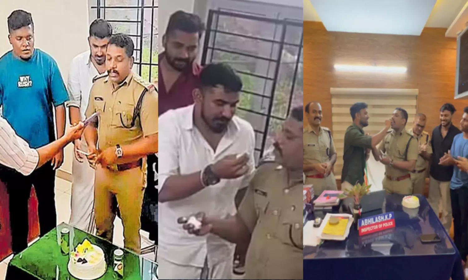 ഹാപ്പി ബർത്ത് ഡേ ബോസ്; പൊലീസ് സ്റ്റേഷനിൽ സി.ഐയുടെ പിറന്നാൾ കേക്ക് മുറിച്ച് ആഘോഷിച്ച് യൂത്ത് കോൺഗ്രസ്, യൂത്ത് ലീഗ് നേതാക്കൾ; വീഴ്ചയെന്ന് സ്‌പെഷ്യല്‍ ബ്രാഞ്ച് റിപ്പോര്‍ട്ട്