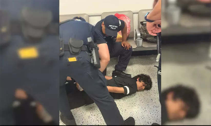 ഇന്ത്യൻ വിദ്യാർഥിക്ക് യു.എസിൽ ക്രൂരപീഡനം; കൈകാലുകൾ കെട്ടി,  എയർപോർട്ടിലെ തറയിൽ മുഖമമർത്തി വിലങ്ങണിയിച്ചു