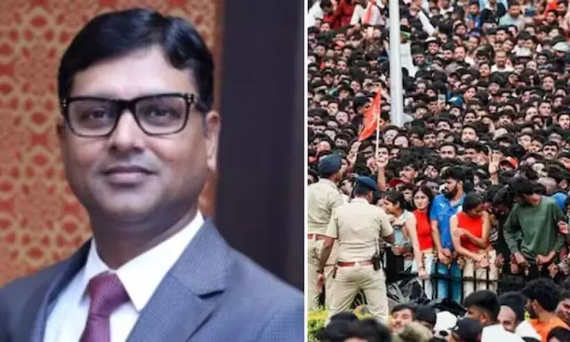 സസ്പെൻഡ് ചെയ്യാനുള്ള തീരുമാനം ‘അപക്വം’; ബംഗളൂരു ദുരന്തത്തിൽ തന്നെ ബലിയാടാക്കിയെന്ന് ബംഗളൂരു എ.സി.പി സസ്പെൻഡ് ചെയ്യാനുള്ള തീരുമാനം ‘അപക്വം’; ബംഗളൂരു ദുരന്തത്തിൽ തന്നെ ബലിയാടാക്കിയെന്ന് ബംഗളൂരു എ.സി.പി