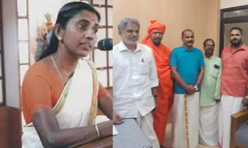 ഹിന്ദു മഹാസഭ സി.പി.എമ്മിനെ പിന്തുണച്ചതിൽ പ്രതികരണവുമായി കെ.പി. ശശികല: ‘അത് പുതിയ കാര്യമല്ലല്ലോ? പണ്ടും അതങ്ങനെ തന്നെയല്ലേ?’ ഹിന്ദു മഹാസഭ സി.പി.എമ്മിനെ പിന്തുണച്ചതിൽ പ്രതികരണവുമായി കെ.പി. ശശികല: ‘അത് പുതിയ കാര്യമല്ലല്ലോ? പണ്ടും അതങ്ങനെ തന്നെയല്ലേ?’