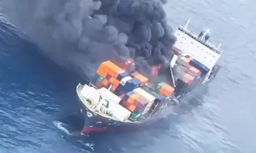 cargo ship fire