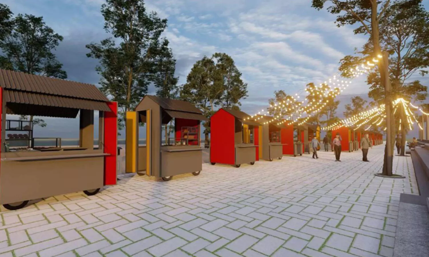 Ai image of food street