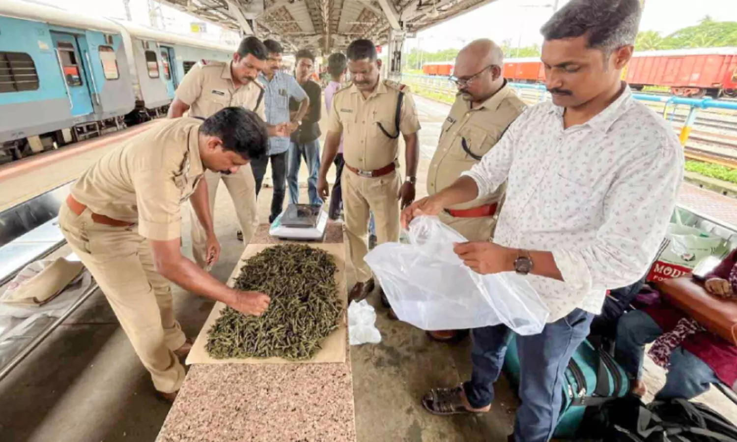 ട്രെയിനിൽ നാല് കിലോയോളം കഞ്ചാവ് കണ്ടെത്തി