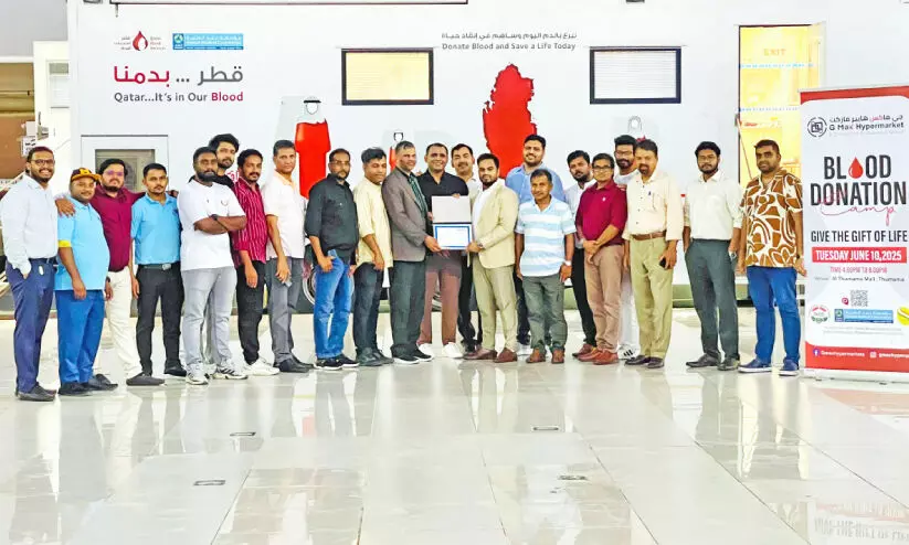 ര​ക്ത​ദാ​ന ക്യാ​മ്പ്; നൂ​റോ​ളം പേ​ർ പ​​ങ്കെ​ടു​ത്തു