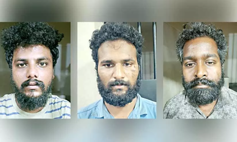 പട്ടാപ്പകൽ കവർച്ച: മൂന്ന് അന്തർ സംസ്ഥാന മോഷ്ടാക്കൾ പിടിയിൽ പട്ടാപ്പകൽ കവർച്ച: മൂന്ന് അന്തർ സംസ്ഥാന മോഷ്ടാക്കൾ പിടിയിൽ