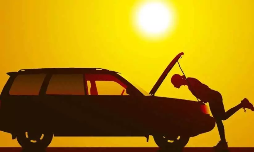 ചൂ​ട്​ ഉ​യ​രു​ന്നു; വേ​ണം, വാ​ഹ​ന​ങ്ങ​ൾ​ക്കും മു​ൻ​ക​രു​ത​ൽ