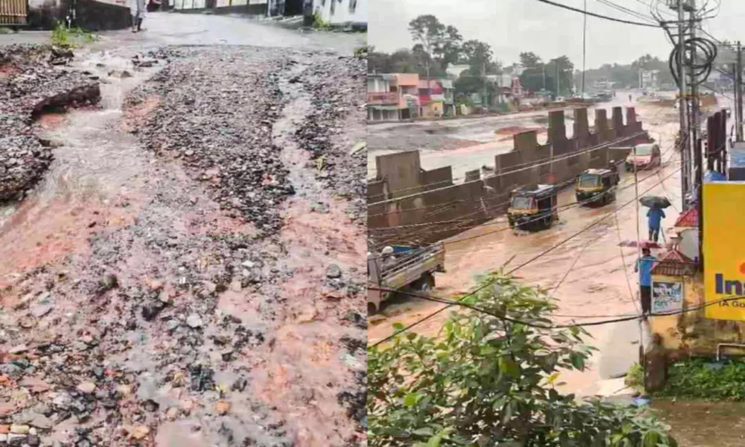 ദേശീയപാത നിർമാണം; വെള്ളക്കെട്ടും റോഡുകൾ തകരുന്നതും ദുരിതമാകുന്നു