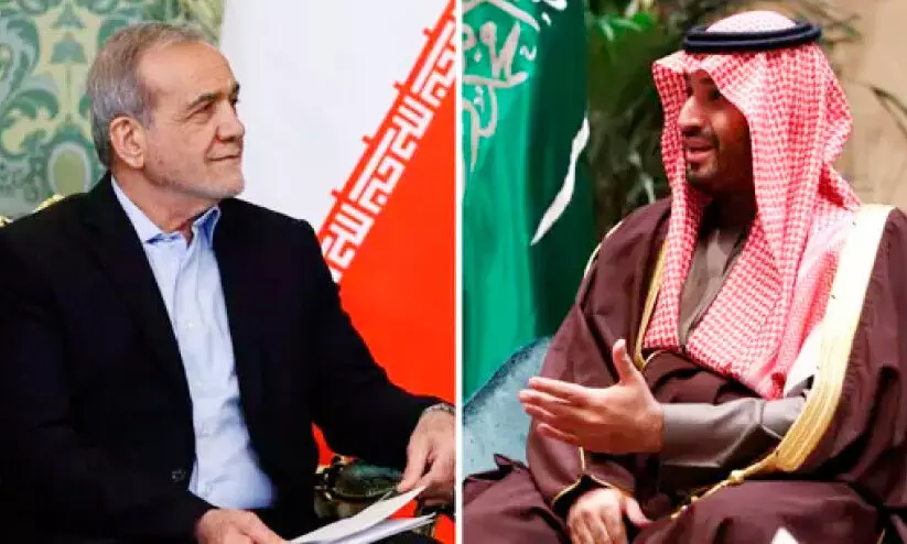 ഇറാനിയൻ പ്രസിഡന്റുമായി ഫോണിൽ സംസാരിച്ചു; ഇസ്രായേൽ സ്ഥിതിഗതികൾ വഷളാക്കിയെന്ന് സൗദി കിരീടാവകാശി ഇറാനിയൻ പ്രസിഡന്റുമായി ഫോണിൽ സംസാരിച്ചു; ഇസ്രായേൽ സ്ഥിതിഗതികൾ വഷളാക്കിയെന്ന് സൗദി കിരീടാവകാശി