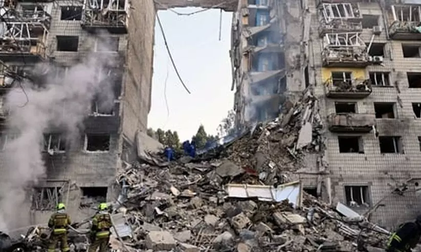 യുക്രെയ്ൻ തലസ്ഥാനത്ത് റഷ്യൻ മിസൈൽ ആക്രമണം;   15 മരണം