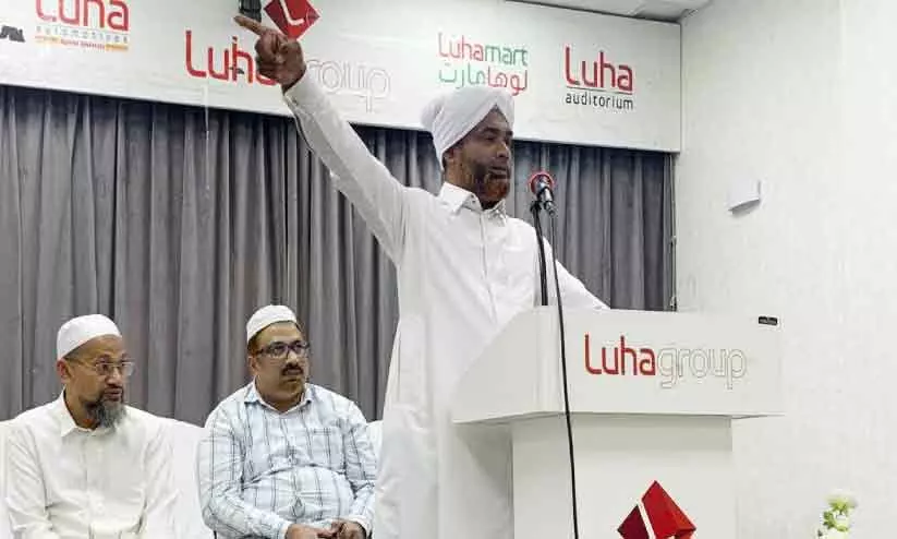 ഹാ​ജി​മാ​ർ​ക്ക് ഐ.​സി.​എ​ഫ് അ​ൽ ഖു​ദ്‌​സ് സ്വീ​ക​ര​ണം ന​ൽ​കി