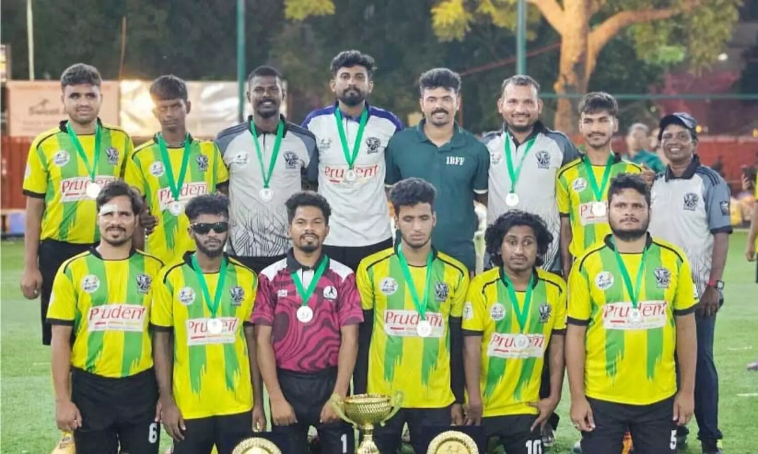 ബ്ലൈന്‍ഡ് ഫുട്ബാൾ പ്രീമിയർ ലീഗ്: ത്രീ ടു വൺ ഹീറോസിന് രണ്ടാംസ്ഥാനം