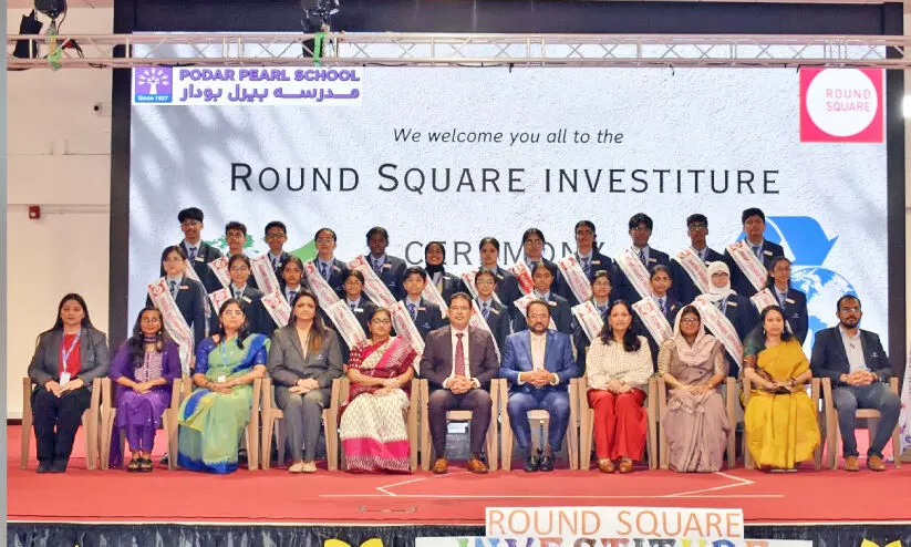 റൗ​ണ്ട് സ്ക്വ​യ​ർ ഭാ​ഗ​മാ​യി   പൊ​ഡാ​ർ പേ​ൾ സ്കൂ​ൾ