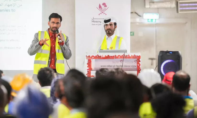 ചൂ​ട്; തൊ​ഴി​ലാ​ളി​ക​ൾ​ക്ക് ബോ​ധ​വ​ത്ക​ര​ണ​വു​മാ​യി തൊ​ഴി​ൽ മ​ന്ത്രാ​ല​യം