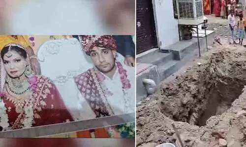 വീട്ടിൽ നിന്ന് ഇറങ്ങിപ്പോയെന്ന് ഭർതൃവീട്ടുകാർ; കാണാതായ യുവതിയുടെ മ‍ൃതദേഹം വീടിന് സമീപം 10 അടി താഴ്ചയിൽ കുഴിച്ചിട്ട നിലയിൽ; ഭർത്താവ് അടക്കം നാലുപേർ അറസ്റ്റിൽ