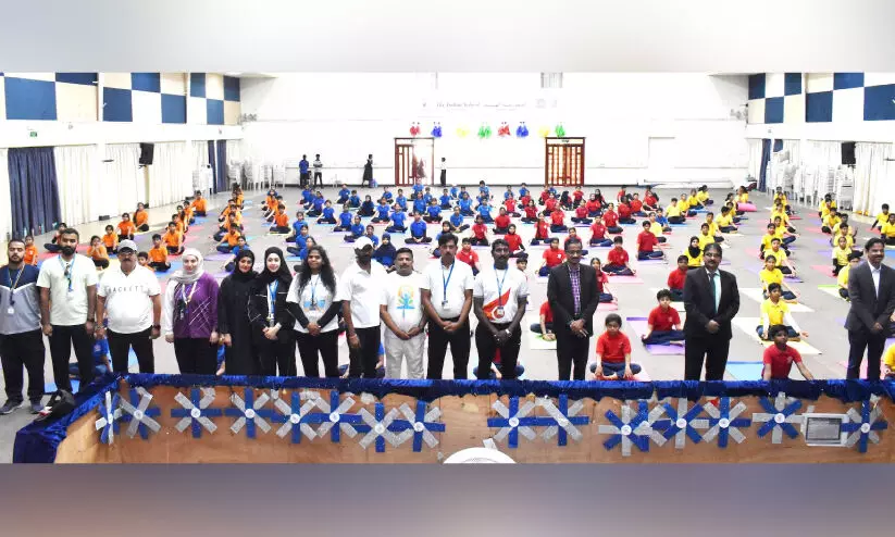 indian school yoga day indian school yoga day