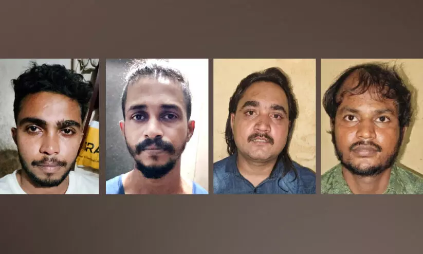 നഗരത്തിൽ രണ്ടിടത്ത് വൻ കഞ്ചാവ് വേട്ട; 25 കിലോ പിടികൂടി, നാലുപേർ അറസ്റ്റിൽ നഗരത്തിൽ രണ്ടിടത്ത് വൻ കഞ്ചാവ് വേട്ട; 25 കിലോ പിടികൂടി, നാലുപേർ അറസ്റ്റിൽ