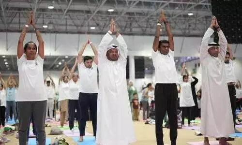 അ​ന്താ​രാ​ഷ്ട്ര യോ​ഗ ദി​നം വി​പു​ല​മാ​യി ആ​ച​രി​ച്ചു