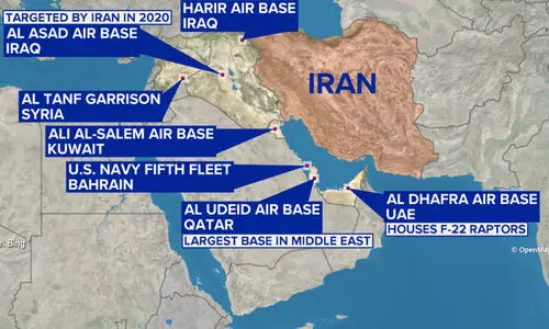 പശ്ചിമേഷ്യയിൽ അമേരിക്കക്ക് നിരവധി സൈനിക താവളങ്ങൾ...