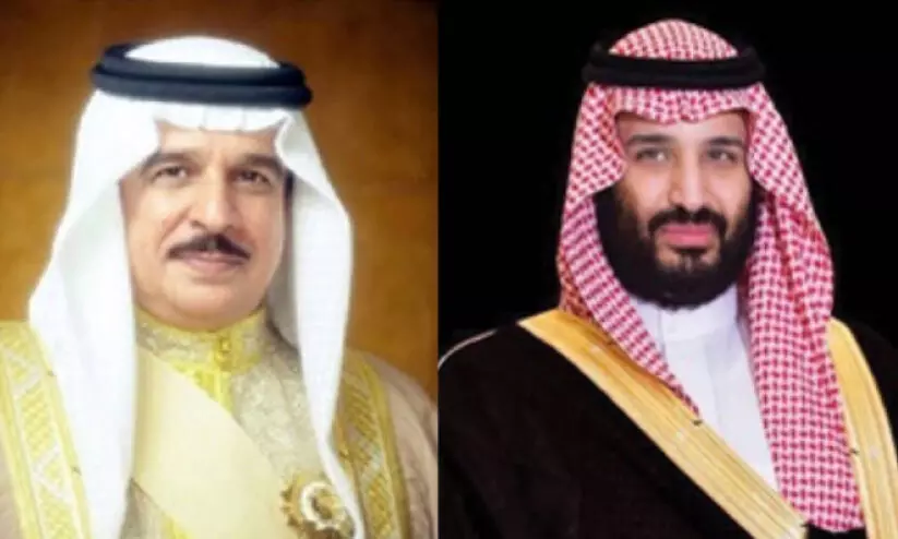 മേഖലയിലെ സംഘർഷത്തെക്കുറിച്ച് ചർച്ച ചെയ്ത് സൗദി കിരീടാവകാശിയും ഹമദ് രാജാവും മേഖലയിലെ സംഘർഷത്തെക്കുറിച്ച് ചർച്ച ചെയ്ത് സൗദി കിരീടാവകാശിയും ഹമദ് രാജാവും