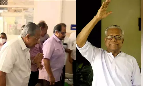 വി.എസിനെ ആശുപത്രിയിൽ സന്ദര്‍ശിച്ച് മുഖ്യമന്ത്രി പിണറായി വിജയൻ