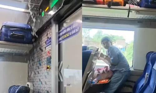 ‘ഷവർ പോലെ’ വന്ദേ ഭാരതിൽ ജല ​പ്രവാഹം; നിശിത വിമർശനവുമായി നെറ്റിസൺസ് -വിഡിയോ