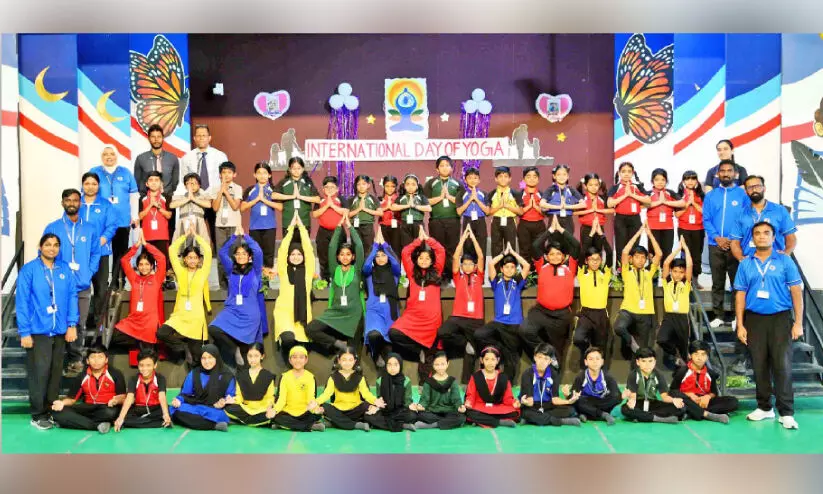 എം.ഇ.എസ് ഇന്ത്യൻ സ്കൂളിൽ യോഗ ദിനം ആഘോഷിച്ചു എം.ഇ.എസ് ഇന്ത്യൻ സ്കൂളിൽ യോഗ ദിനം ആഘോഷിച്ചു