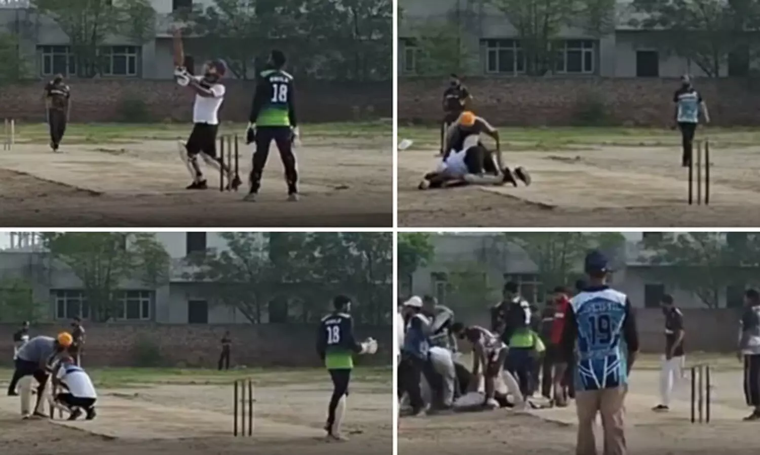ക്രിക്കറ്റ് മത്സരത്തിനിടെ ഹൃദയാഘാതം; ബാറ്റർ കുഴഞ്ഞുവീണു മരിച്ചു - വിഡിയോ