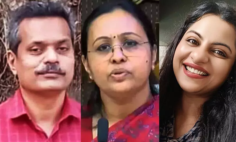 Dr Haris Chirakkal, Tara Tojo Alex, Veena George Dr Haris Chirakkal, Tara Tojo Alex, Veena George