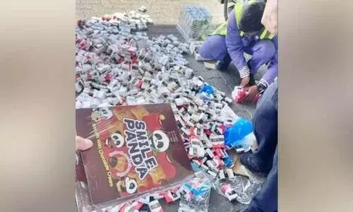 ഭ​ക്ഷ​ണ പാ​ക്ക​റ്റി​ൽ ഒ​ളി​പ്പി​ച്ച നി​ല​യി​ൽ സി​ഗ​ര​റ്റു​ക​ൾ; 323 കാ​ര്‍ട്ട​ൻ പി​ടി​കൂ​ടി