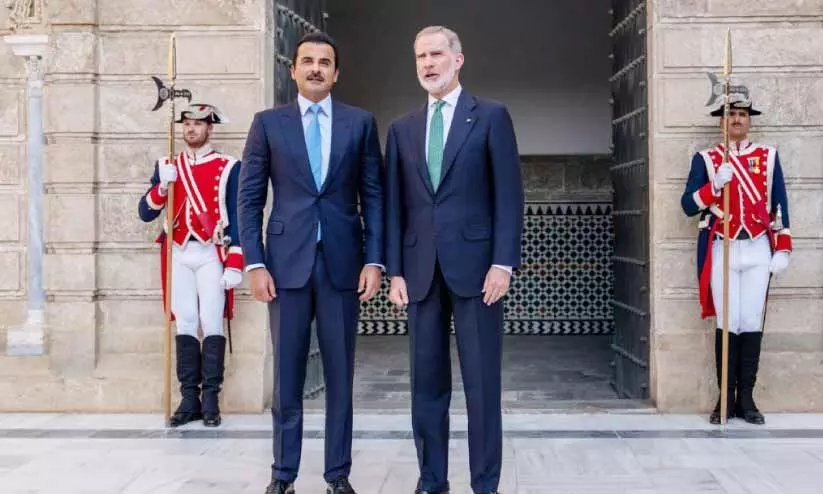 ഖ​ത്ത​ർ അ​മീ​ർ സ്പെ​യി​ൻ സ​ന്ദ​ർ​ശി​ച്ചു