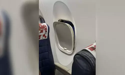 യാത്രക്കിടെ ഗോവ-പൂണെ വിമാനത്തിന്റെ വിൻഡോക്ക് തകരാർ; ആശങ്ക വേണ്ടെന്ന് വിമാനകമ്പനി -VIDEO