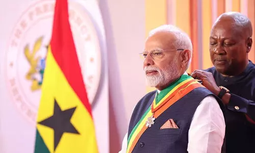 നരേന്ദ്ര മോദിക്ക് പരമോന്നത പുരസ്കാരം നൽകി ആദരിച്ച് ഘാന