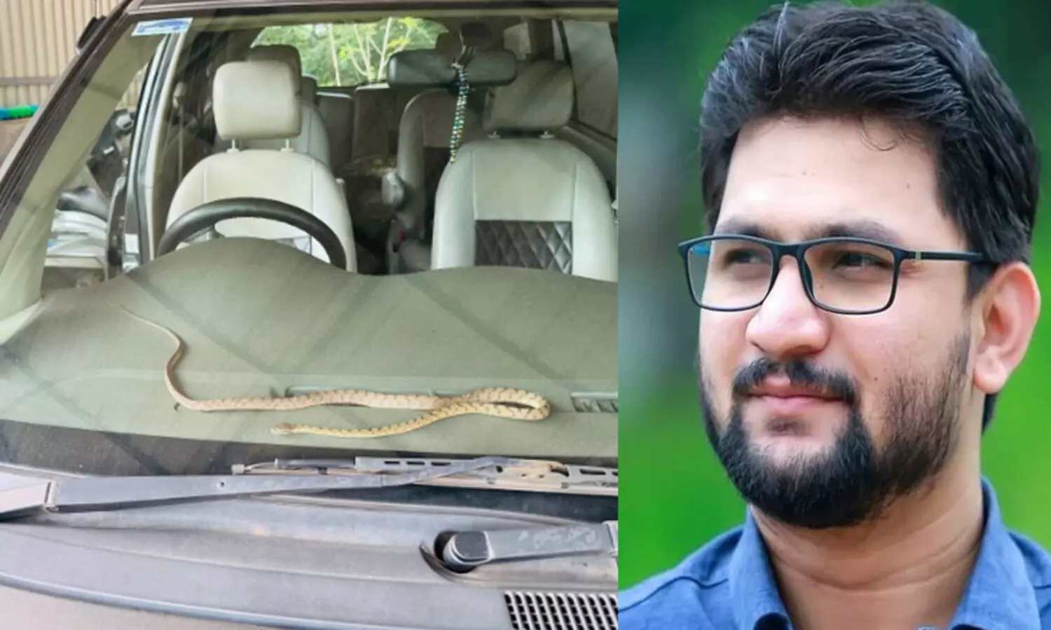 കാറിൽ നിന്നിറങ്ങി നോക്കിയപ്പോഴാണ് അകത്തിരിക്കുന്ന ആളെ കണ്ടത്; മുഹമ്മദ് മുഹ്സിൻ എം.എൽ.എയുടെ കാറിൽ പാമ്പ്