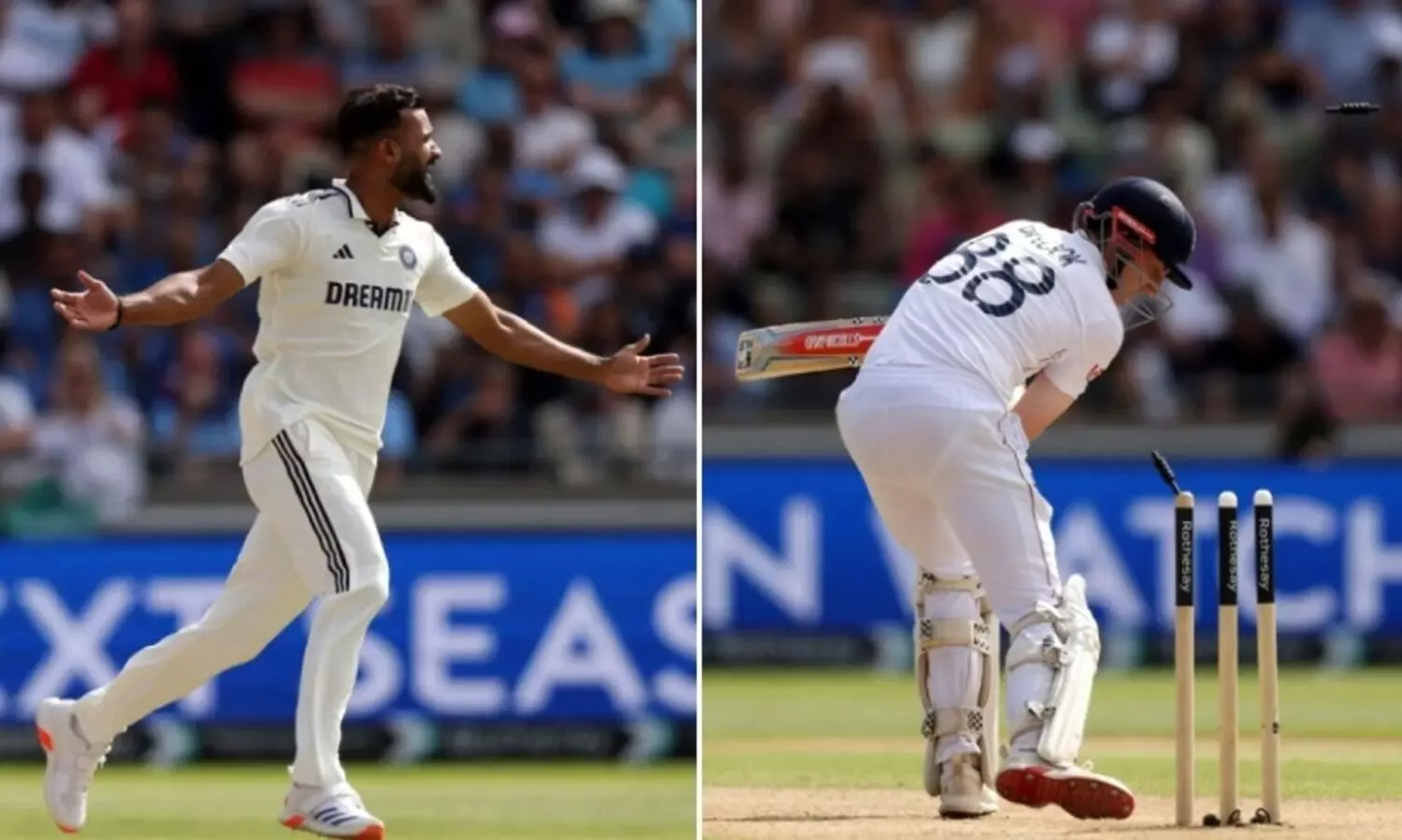 ഒടുവിൽ ബ്രേക്‌ത്രൂ, 300 കടന്ന പാർട്നർഷിപ് തകർത്ത് ആകാശ് ദീപ്; 400 പിന്നിട്ട് ഇംഗ്ലണ്ട്, ഫോളോ ഓൺ ഒഴിവാക്കി