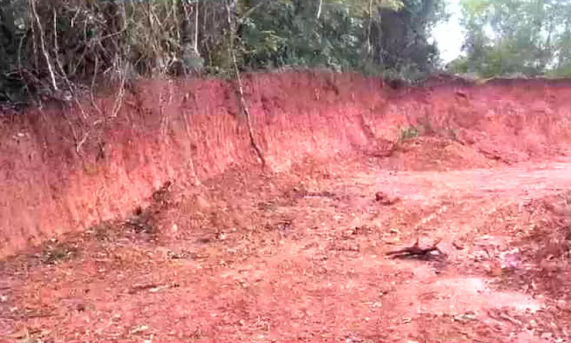 പ​ഞ്ചാ​യ​ത്ത് ഭൂ​മി​യി​ൽ കു​ന്നി​ടി​ച്ച് വ്യാ​പ​ക മ​ണ്ണു​ക​ട​ത്ത്