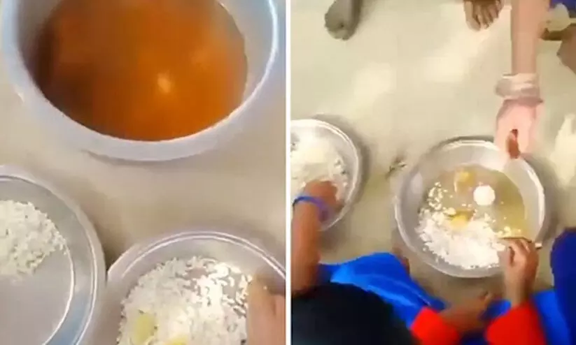 വേവിച്ച അരി, കറി വെള്ളം, മുട്ട; ‘പ്രധാനമന്ത്രി പോഷൺ പദ്ധതി’യുടെ ദുരവസ്ഥ ചൂണ്ടിക്കാട്ടി ഒഡിഷ എം.എൽ.എയുടെ സ്കൂൾ ഭക്ഷണ വിഡിയോ