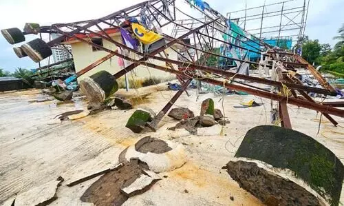കാറ്റിലും മഴയിലും കണ്ണൂരിൽ വ്യാപക നാശം