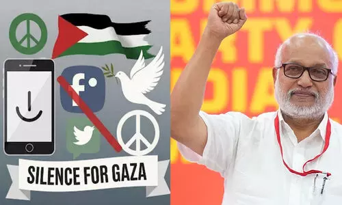 സൈലന്‍സ് ഫോര്‍ ഗസ്സയിൽ പങ്കുചേർന്ന് സി.പി.എമ്മും; രാത്രി ഒൻപത് മുതൽ 9.30 വരെ ഫോണുകളും ലാപ്ടോപ്പുകളും ഓഫ് ചെയ്തുവെക്കണമെന്ന് എം.എ ബേബി