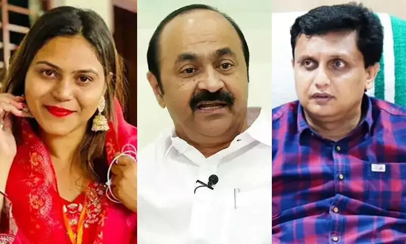 Jyoti Malhotra, VD Satheesan, Muhammed Riyas