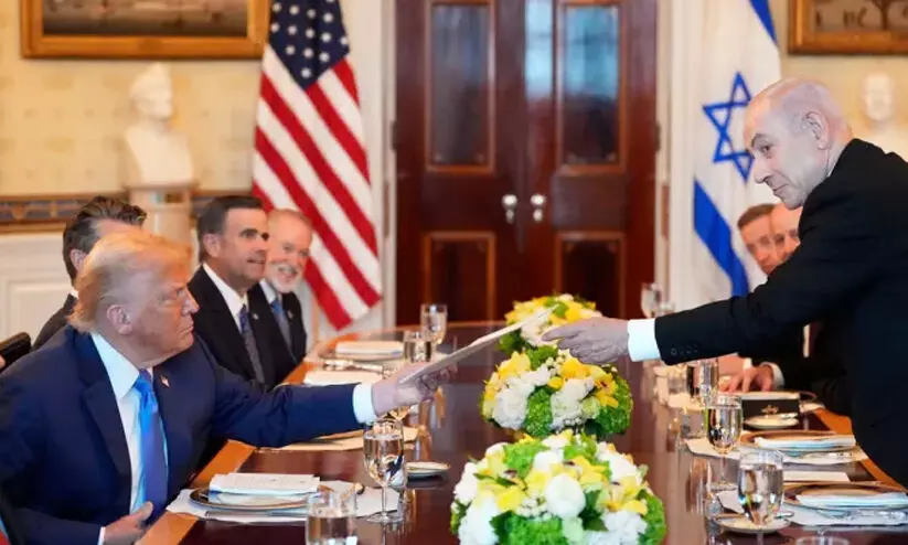 ഫലസ്തീനികളെ ഗസ്സയിൽനിന്ന് പുറത്താക്കാൻ വഴിതേടി നെതന്യാഹുവും ട്രംപും