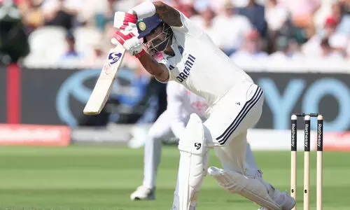 രാഹുലിന് അർധ സെഞ്ച്വറി (53*); ഇന്ത്യ മൂന്നിന് 145 റൺസ്