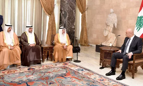 ഉ​പ​പ്ര​ധാ​ന​മ​ന്ത്രി ല​ബ​നാ​ൻ പ്ര​സി​ഡ​ന്റു​മാ​യി കൂ​ടി​ക്കാ​ഴ്ച ന​ട​ത്തി