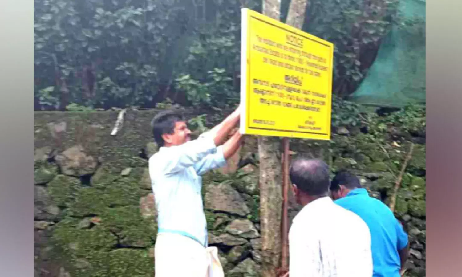 അമ്പനാട് എസ്റ്റേറ്റിൽ പണംപിരിവ്​; അനധികൃത ബോർഡ് പഞ്ചായത്ത് നീക്കി