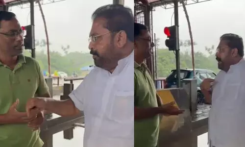 ഭാര്യാപിതാവിന്റെ സംസ്കാരചടങ്ങിന് സമയത്തിനെത്താനായില്ല; പാലിയേക്കര ടോൾ പ്ലാസയിൽ പ്രതിഷേധിച്ച് വ്യവസായി