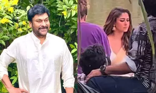 മഞ്ഞ പൂക്കളാൽ അലങ്കരിച്ച വള്ളം, വെള്ള വസ്ത്രത്തിൽ ചിരഞ്ജീവിയും നയൻതാരയും;  ഗാനരംഗത്തിന്‍റെ ഷൂട്ട് ആലപ്പുഴയിൽ