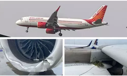 ലാൻഡിങ്ങിനിടെ എയർഇന്ത്യ വിമാനം തെന്നിനീങ്ങി; ഒഴിവായത് വൻ ദുരന്തം