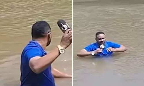 13കാരിയെ കാണാതായ നദിയിലിറങ്ങി റിപ്പോർട്ട് ചെയ്യവെ മൃതദേഹത്തിൽ അബദ്ധത്തിൽ ചവിട്ടിക്കയറി മാധ്യമപ്രവർത്തകൻ VIDEO