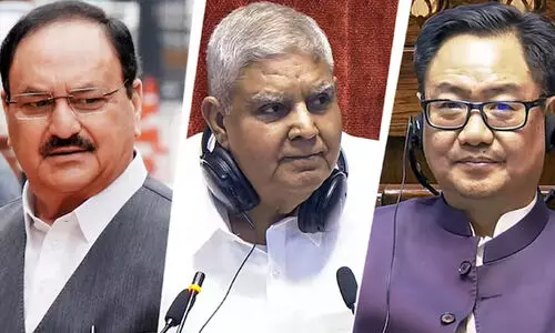 Jagdeep Dhankhar, J.P. Nadda, Kiren Rijiju
